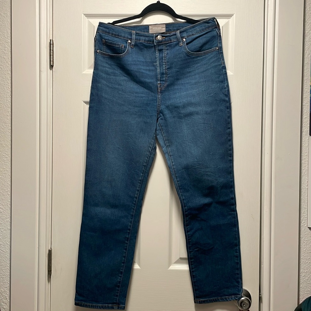 Everlane High Rise Slim Straight Sz32